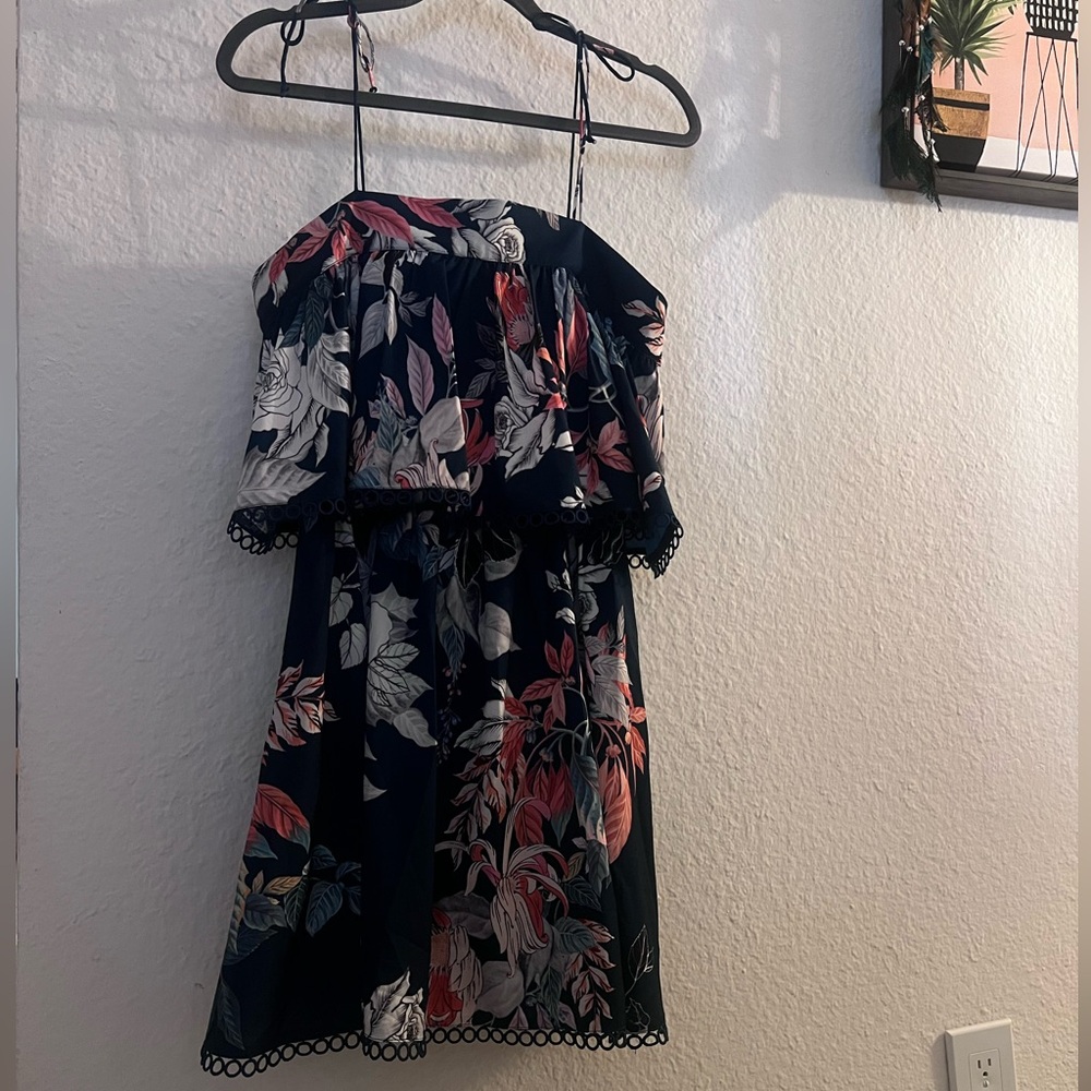 Deep blue, layered summer dress